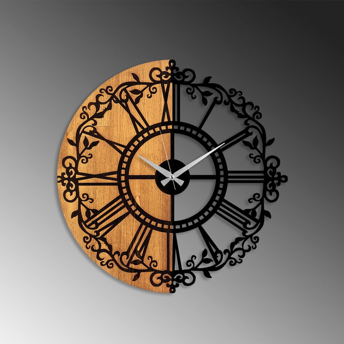 Wallity Wooden Clock - 63 Nogal y Negro Wallity Wooden Clock - 63 Nogal y Negro